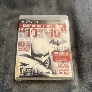 Batman Arham City (Playstation 3) (Game) (Game of the Year Edition) No Manual